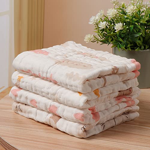 Softan Baby Muslin Burp Cloths 4 Pack Unicorn Star