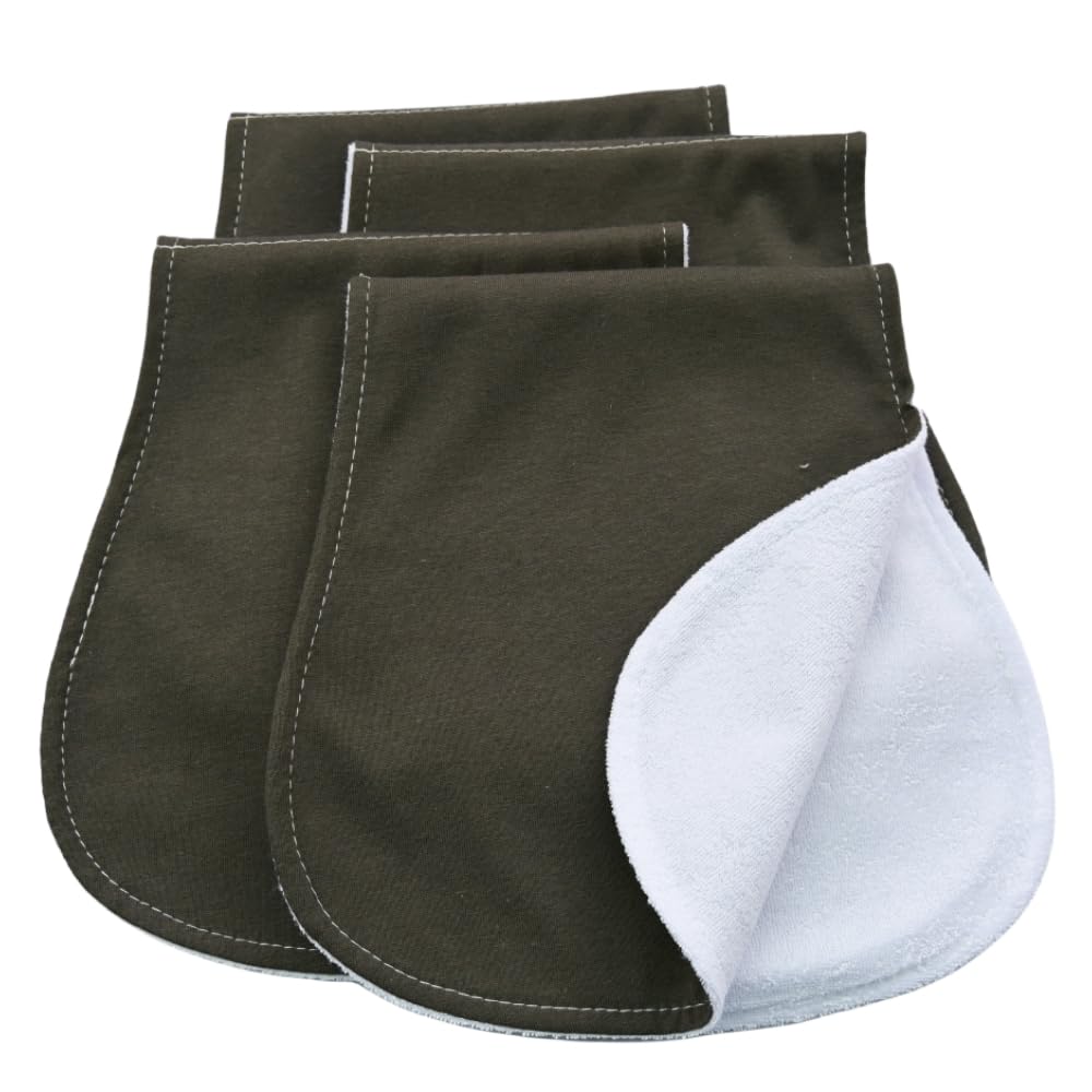 Arnzion Baby Burp Cloth Set 4 Pack Dark Grey