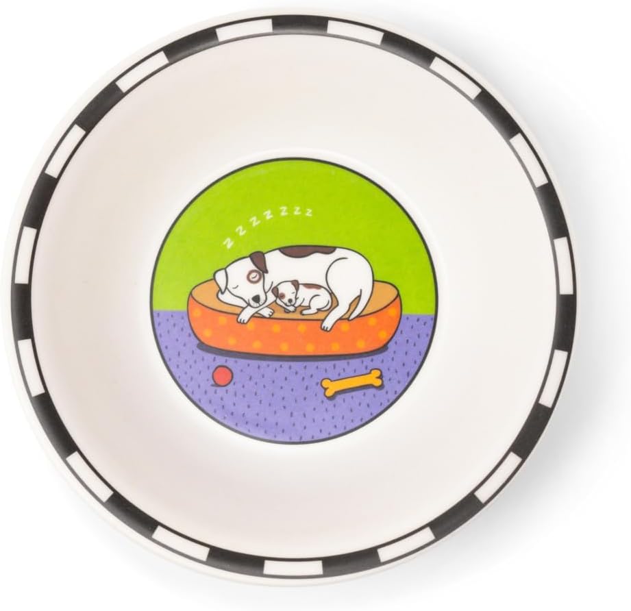 Dog Bamboo Dish Set by Jack Rabbit Creations 5 Piece Kids Tableware Set