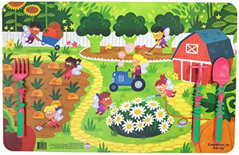 Garden Fairy Utensil Set and Placemat for Kids