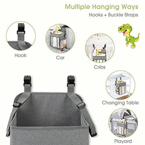 Maliton Diaper Stacker Organizer - Holds 52 Diapers 185 x 105 x 8 Gray