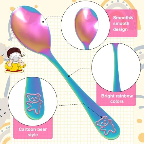 10 Pcs Toddler Stainless Steel Cutlery Set