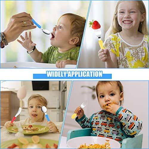 RAIHOMKIT Toddler Silverware Set 6 Pcs Metal Forks and Spoons Knife