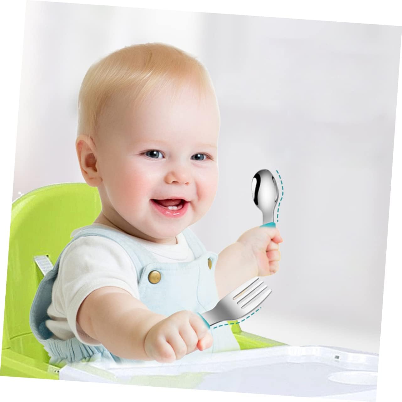HOLIDYOYO Training Tableware Set with Soft Handle