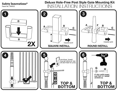 Safety Innovations No Hole Stairway Baby Gate Mounting Kit