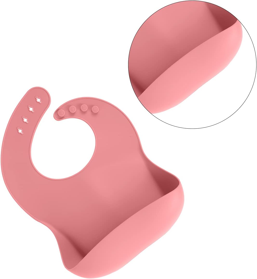 Set of 6 Silicone Baby Feeding Set Wine Red