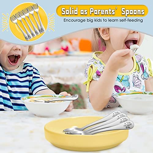 E-far 6-Piece Stainless Steel Toddler Forks Set