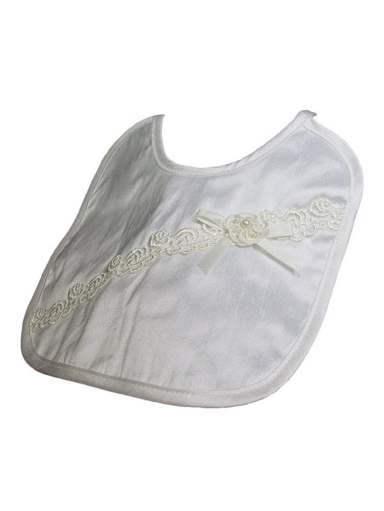 Silk Dupioni Feeding Bib with Flower