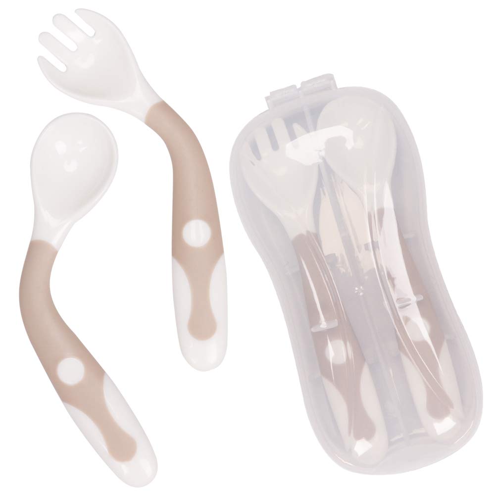 Baby Utensils Spoon Fork Set with Travel Safe Case 1