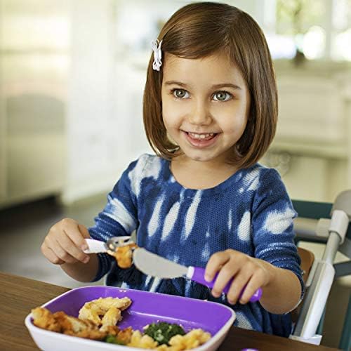 Munchkin Splash Toddler Plates Utensils 10pc Pink Purple