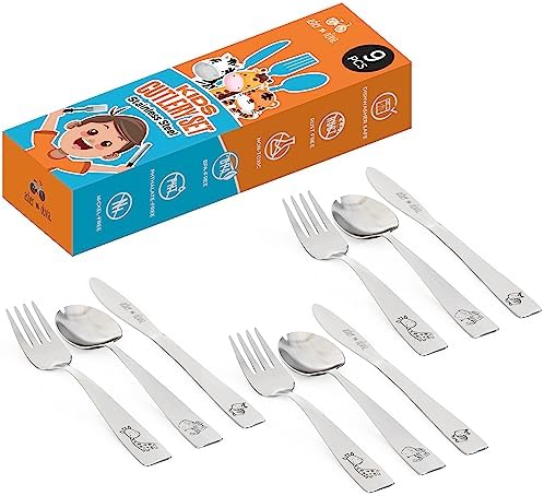 Asher and Olivia 9-Piece Toddler Silverware Set