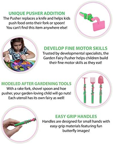 Garden Fairy Utensil Set and Placemat for Kids