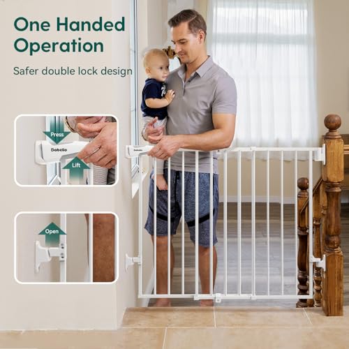 Babelio 26-43 Baby Gate with Auto Close White