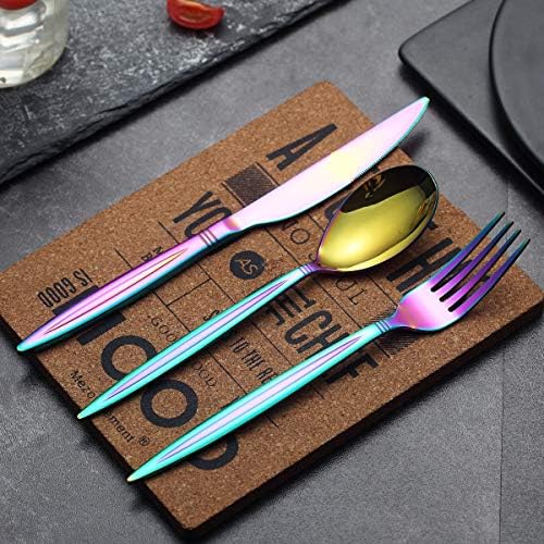 HOMQUEN Rainbow Flatware Set 20 Pieces
