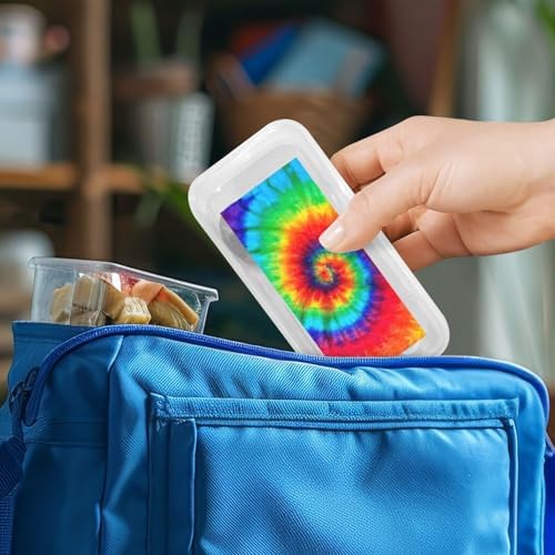 Tie Dye Hippies Print Flatware Set with Travel Case