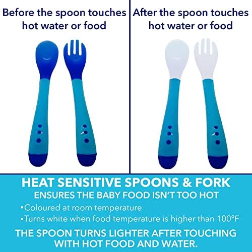 Gadgetime USA 4-Piece Heat Sensitive Babyfeeding Utensils Set