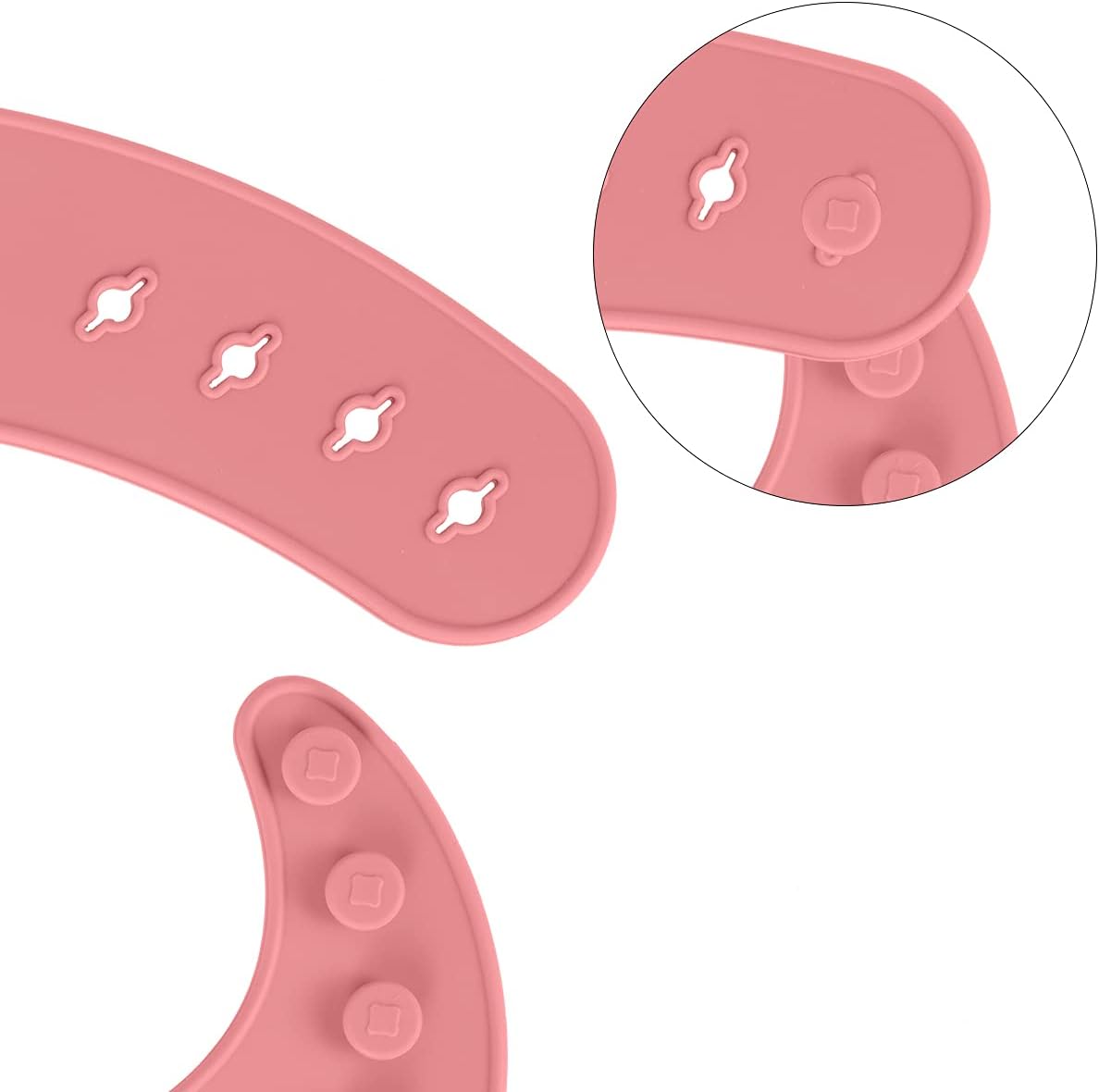 Set of 6 Silicone Baby Feeding Set Wine Red