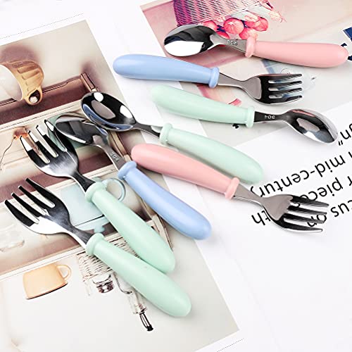 Pengxiaomei 8 Pieces Toddler Utensils Set