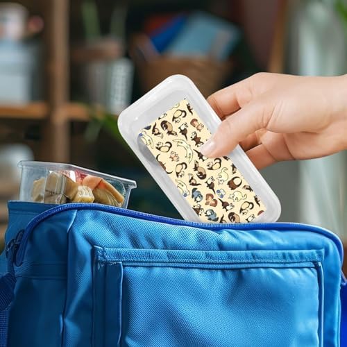 Hairy Ferret Print Stainless Steel Utensils Set with Travel Case