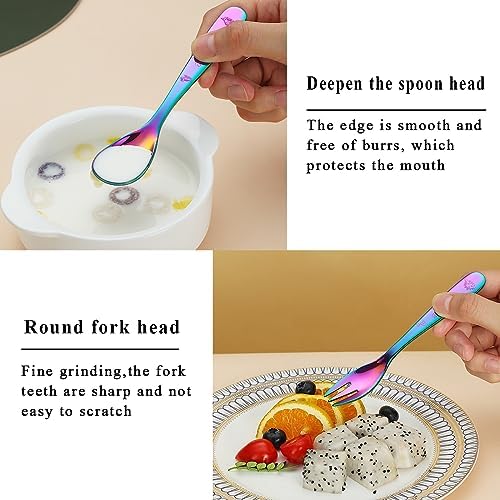 Evanda Rainbow Toddler Cutlery Set 6 Pieces