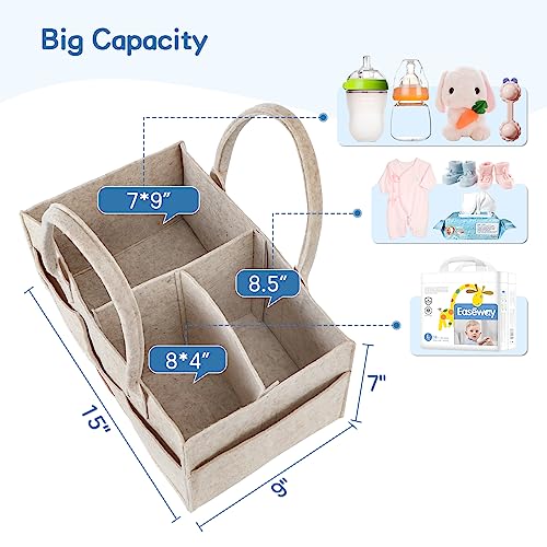 Maliton Felt Diaper Caddy Organizer with Handle