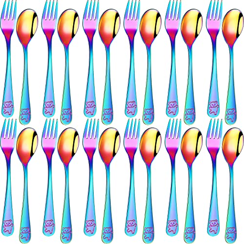 24 Piece Stainless Steel Kids Flatware Set