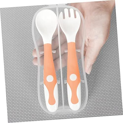 4 Pcs Bending Fork and Spoon Set for Mealtime Safety