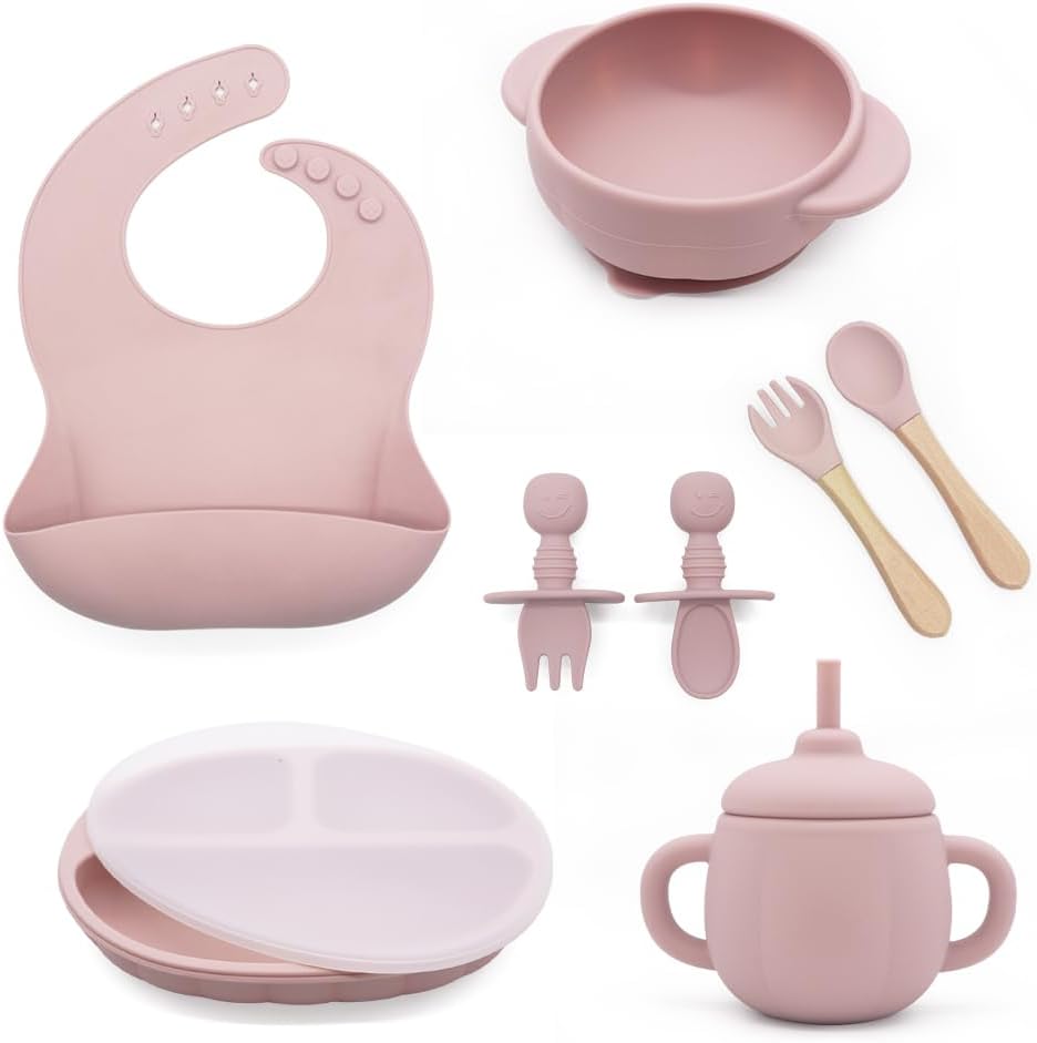 Silicone Baby Feeding Set 8 Pcs for 6 Months 1