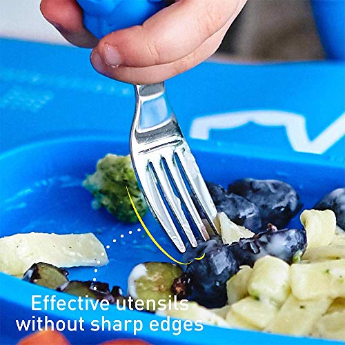 Toddler Spoon Fork Set Palm Grasp for 18 Month Babies