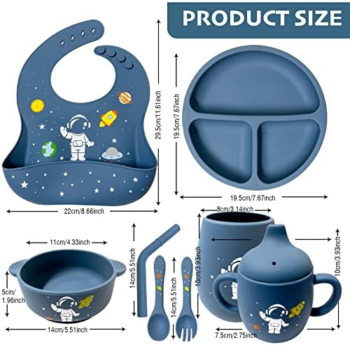 Visucachi Baby Feeding Set with Suction Bowl Plate