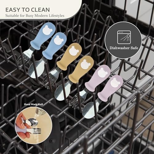 6Pc Toddler Utensil Set - Safe Self-Feeding Flatware
