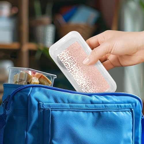 Rose Gold Glitter Print Utensil Set with Travel Case