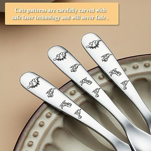 Evanda Toddler Cutlery Set 6 Pieces Dinosaur Forks and Spoons