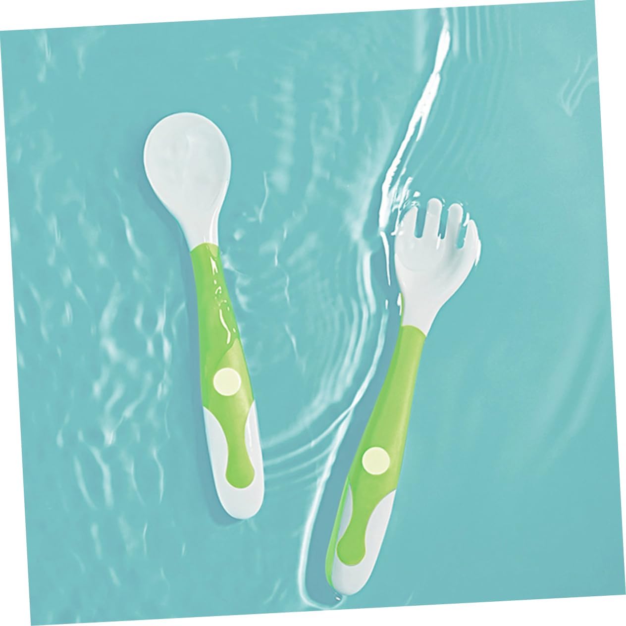 Hoement 4 Pcs Bending Cutlery Set for Baby