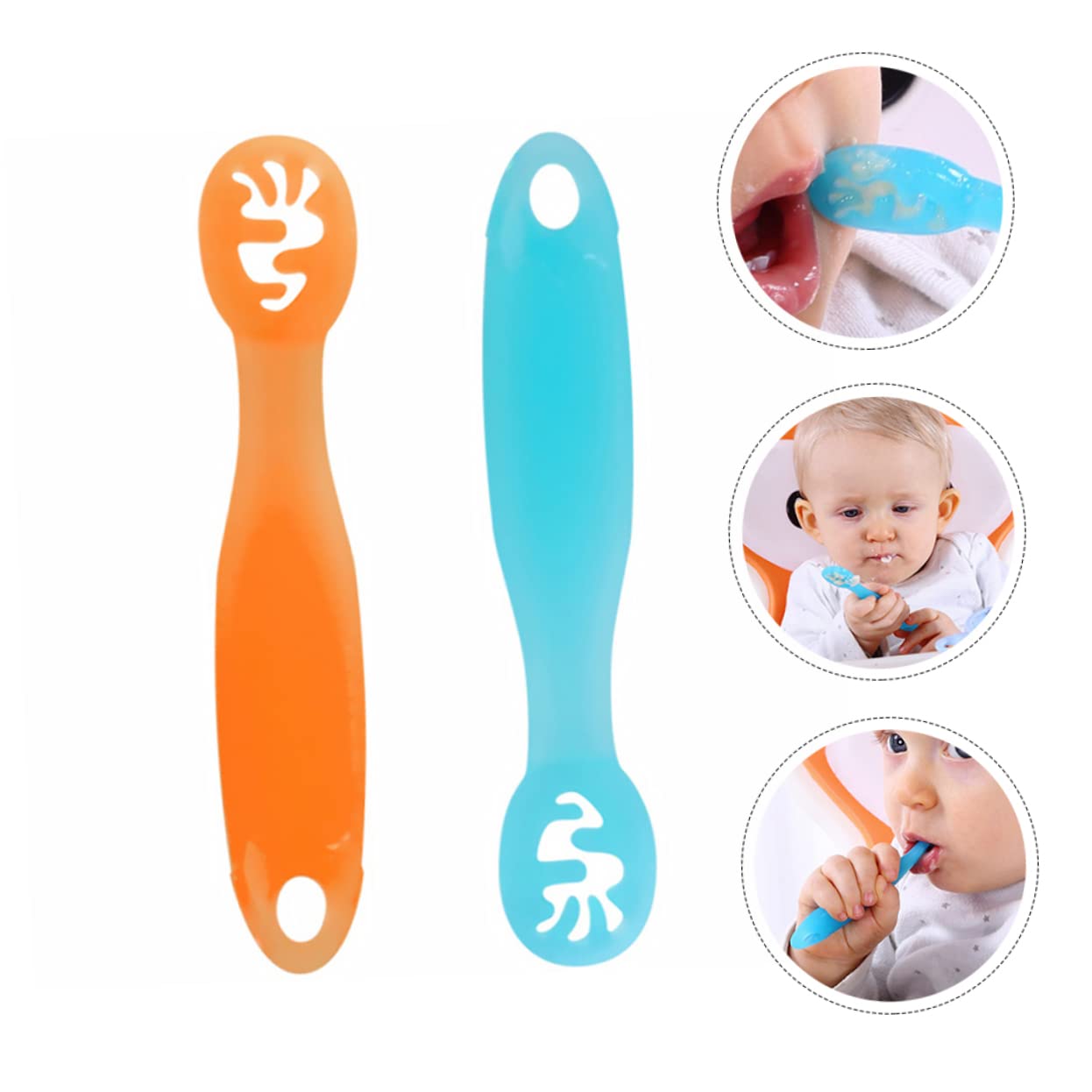 Totority 2PCS Safe Learning Spoons Set 1