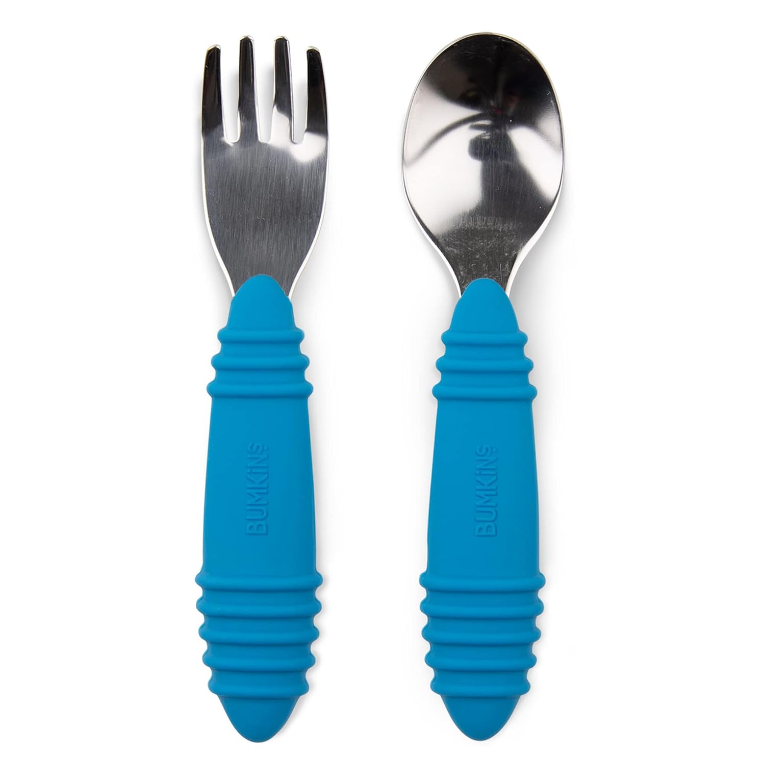 Bumkins Toddler Utensils Set 18 Mos Up Dark Blue
