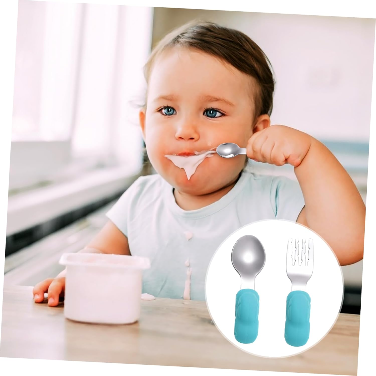 Hohopeti Training Spoon Fork Set for Kids