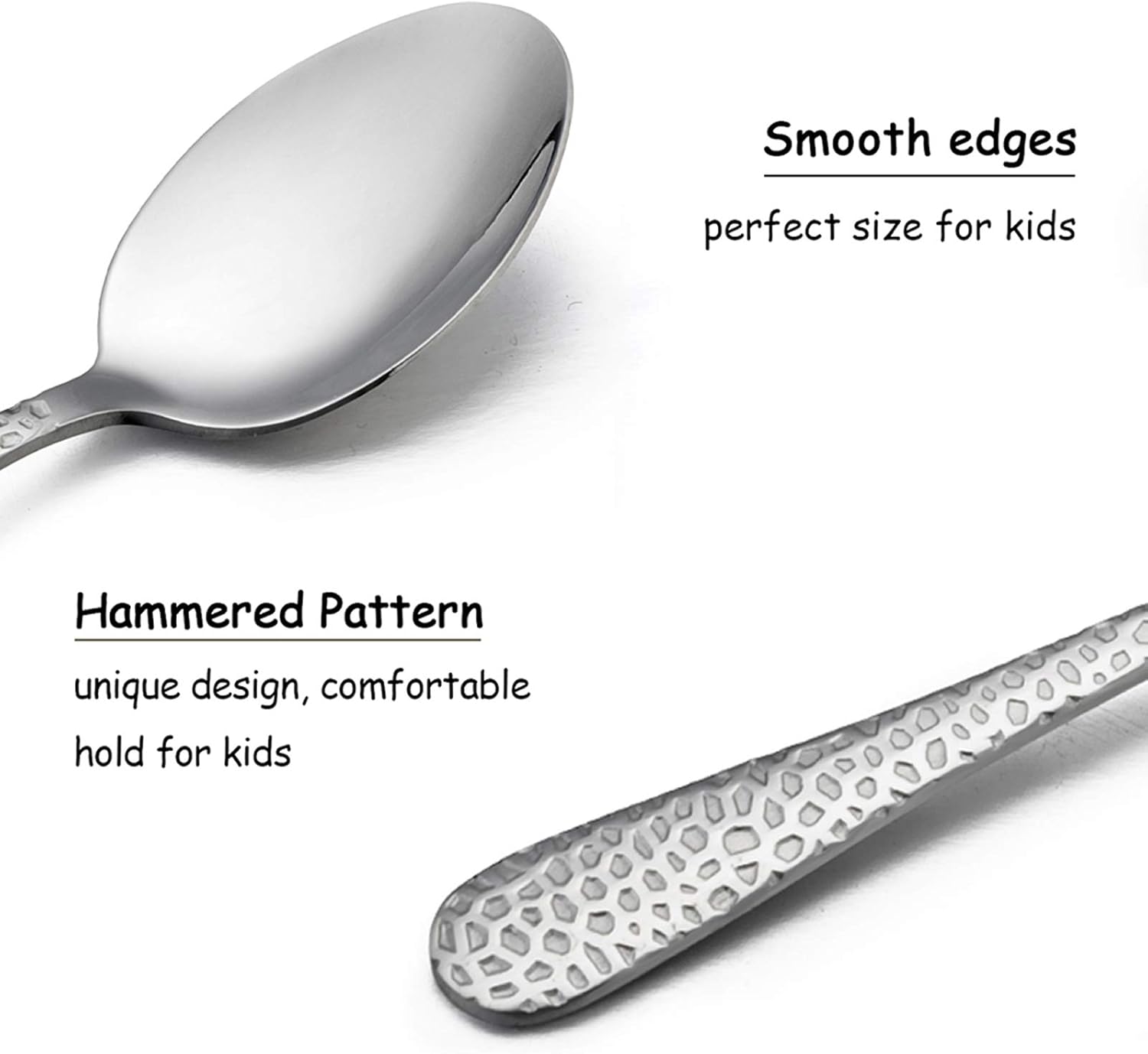 12-Piece Toddler Stainless Steel Spoon Set with Adult Look