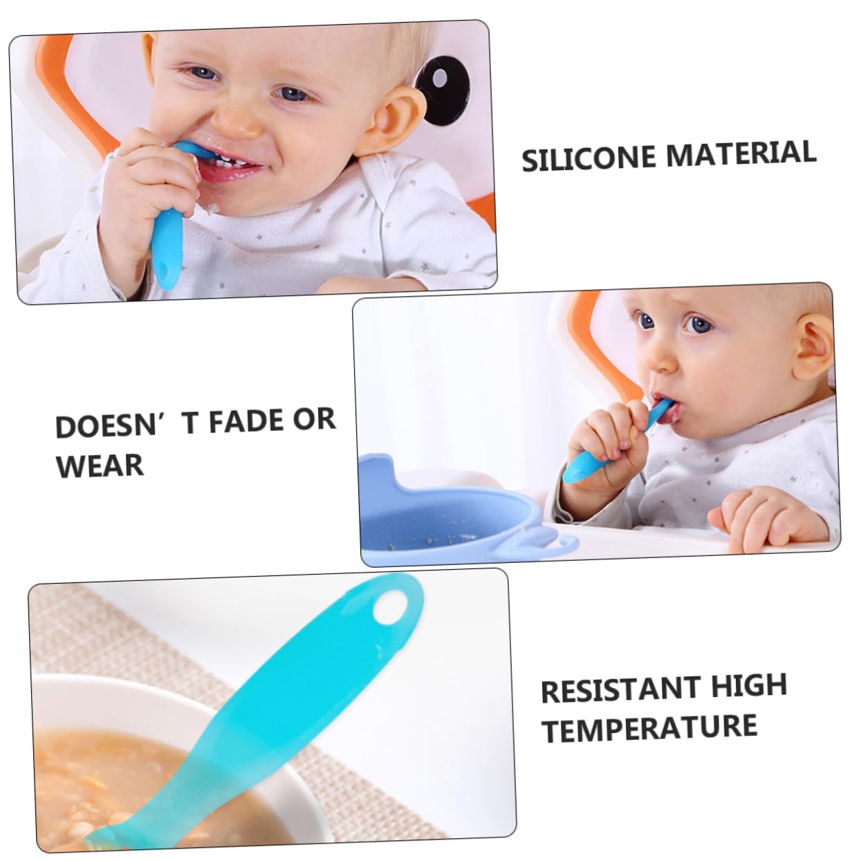 Totority 2PCS Safe Learning Spoons Set 1