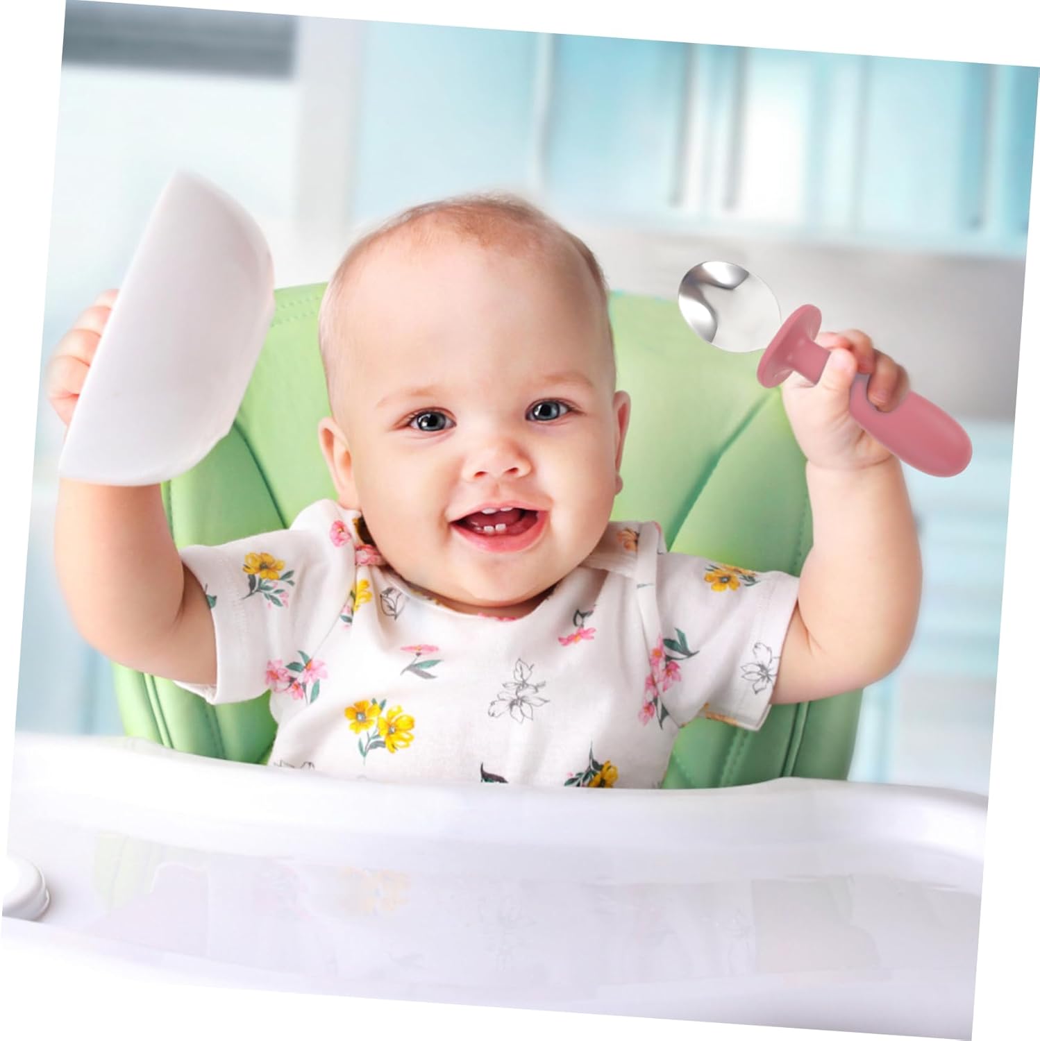 VINTORKY 6Pcs Reusable Cutlery Set for Baby Feeding