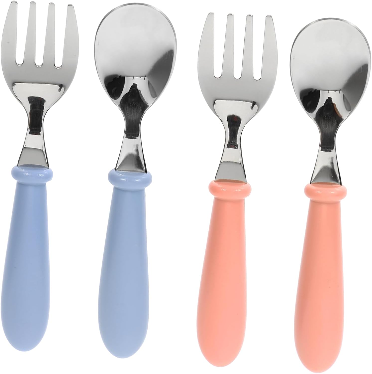 4Pcs Reusable Forks and Spoons Set for Mealtime