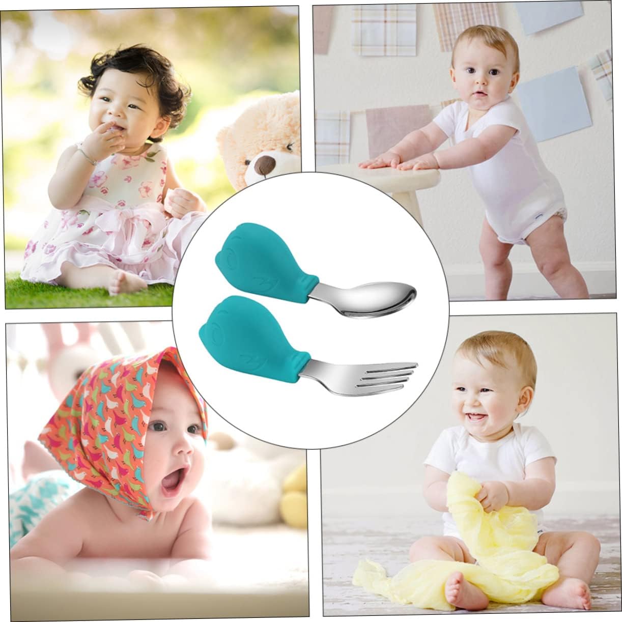 HOLIDYOYO Training Tableware Set with Soft Handle