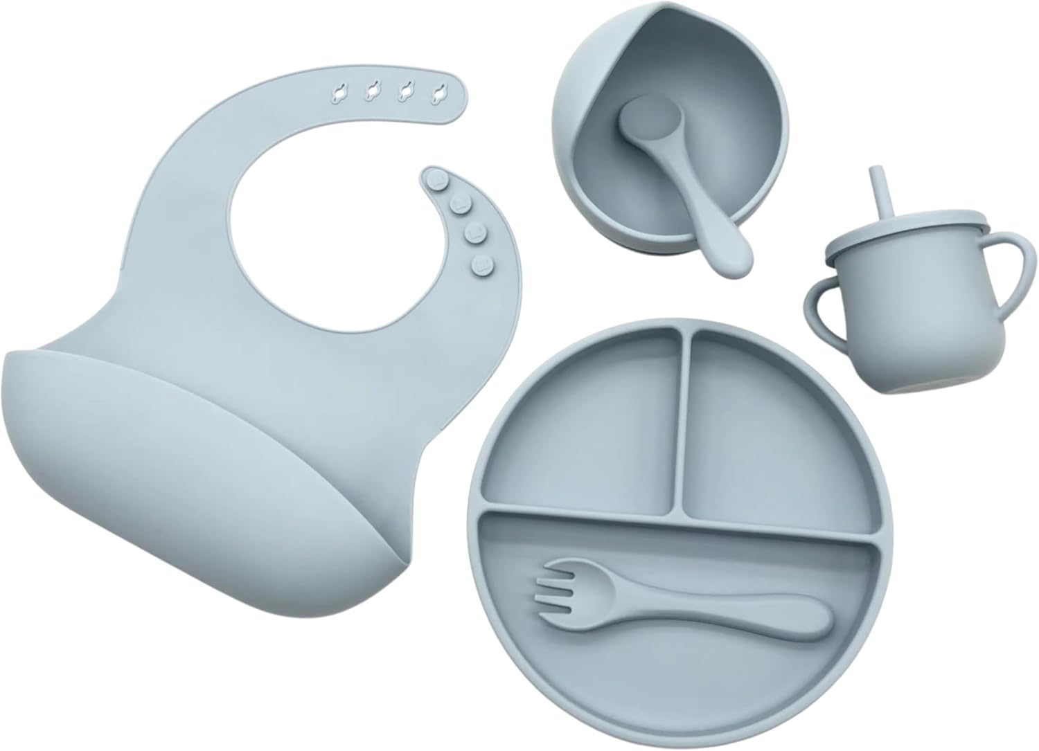Premium Baby Dinnerware Set with Sippy Cup and Utensils