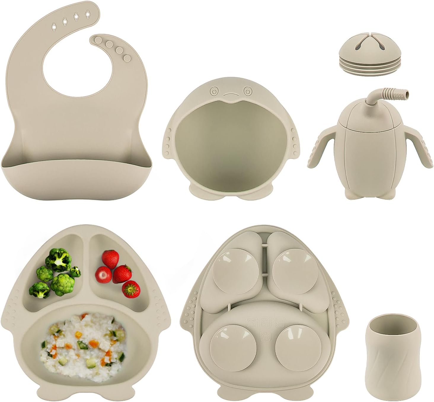 OEC-T5 Baby Led Weaning Set 10 Pcs Silicone Feeding Essentials