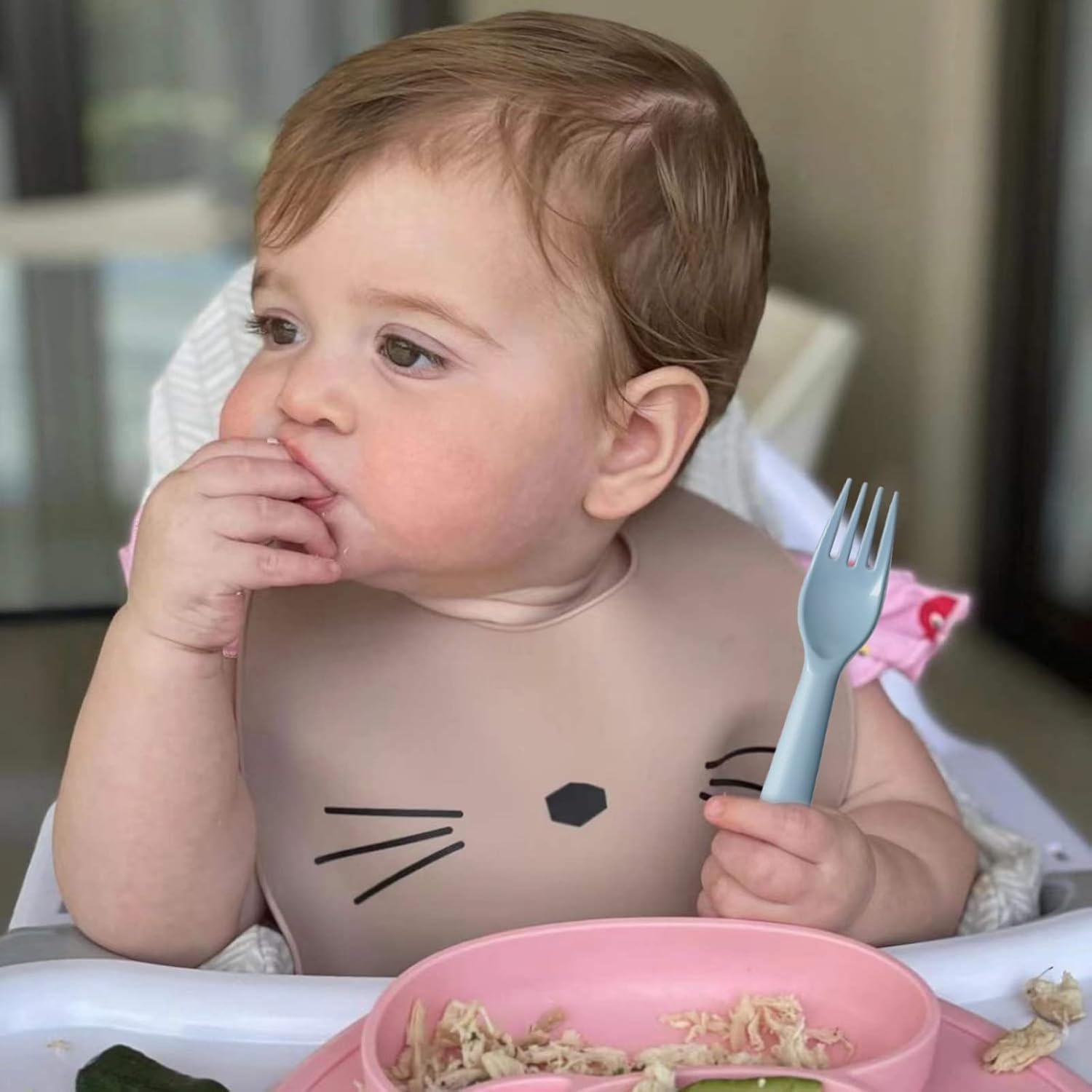 Muulaii 12 Pcs BPA Free Toddler Utensils Set