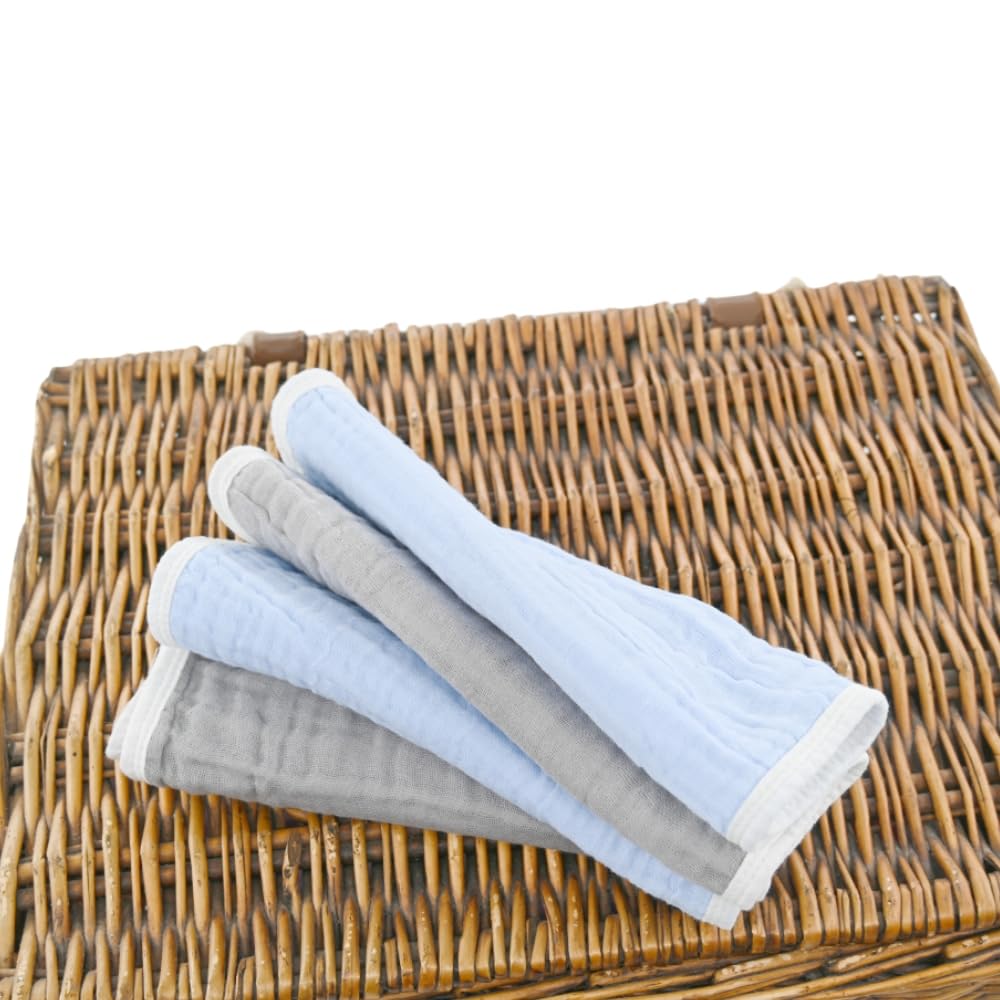 Synrroe Burp Cloths 4 Pack 6 Layers 100 Cotton