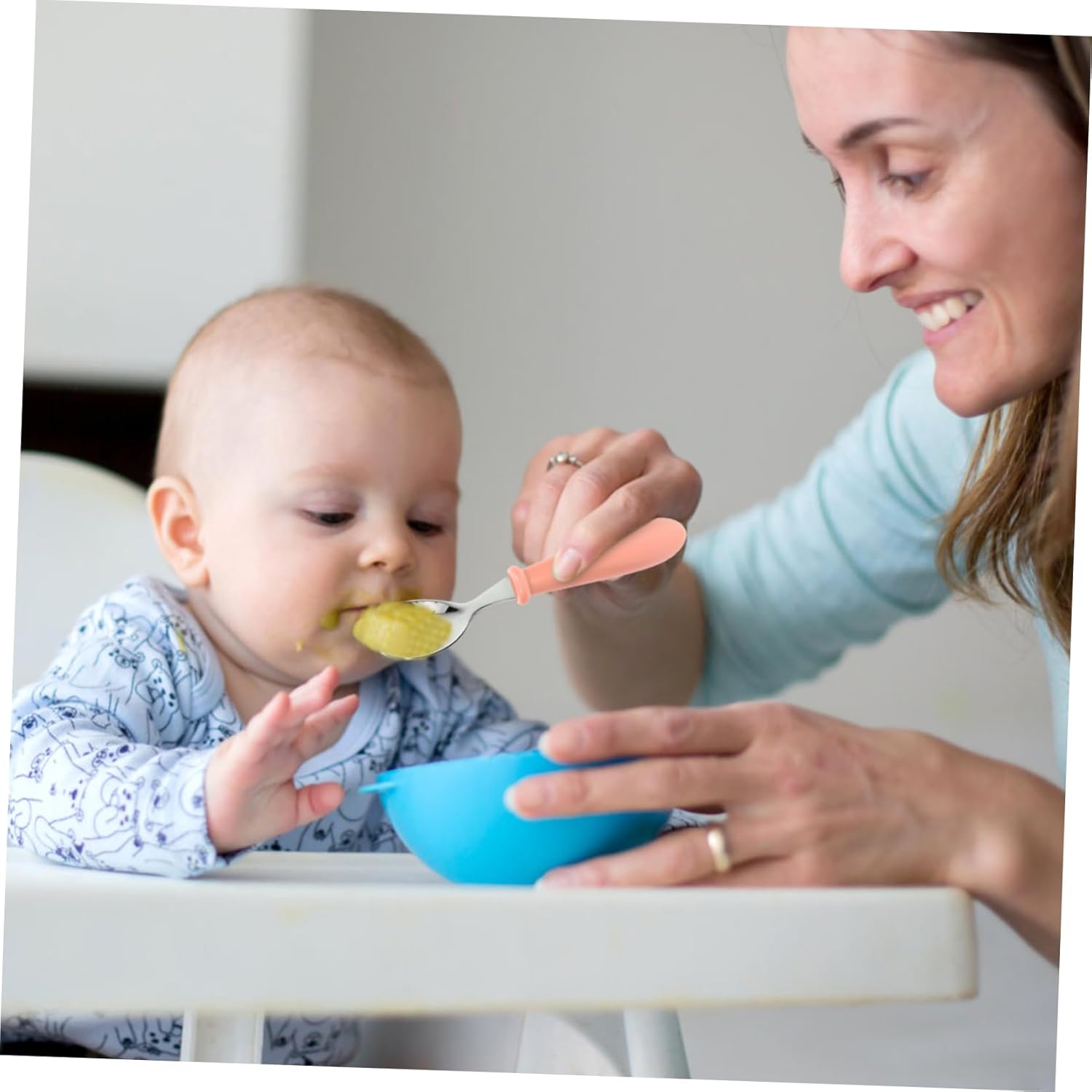 SECFOU 4Pcs Baby Utensils Set for Little Hands