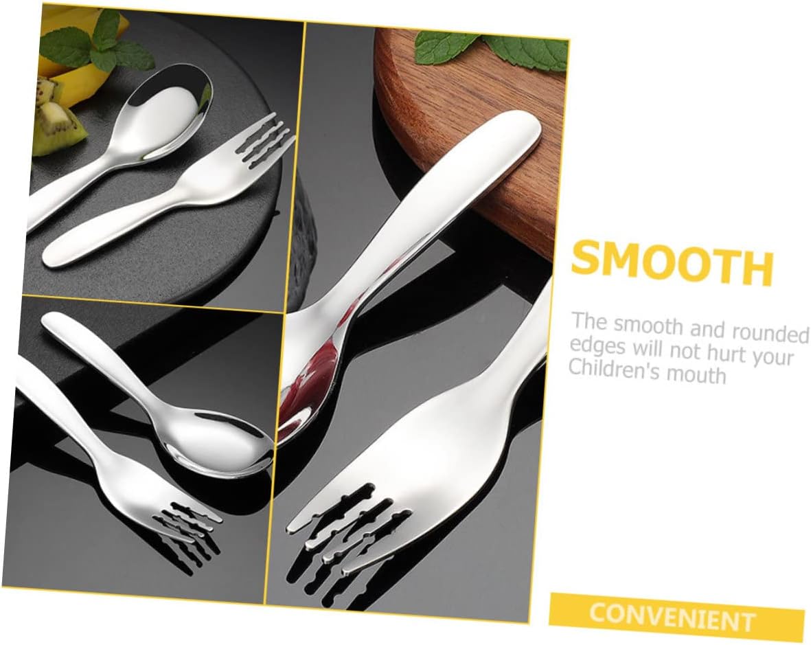 GREENADSCAPE 2PCS Stainless Steel Forks and Spoons Set
