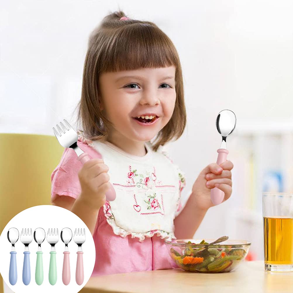 Pengxiaomei 8 Pieces Toddler Utensils Set