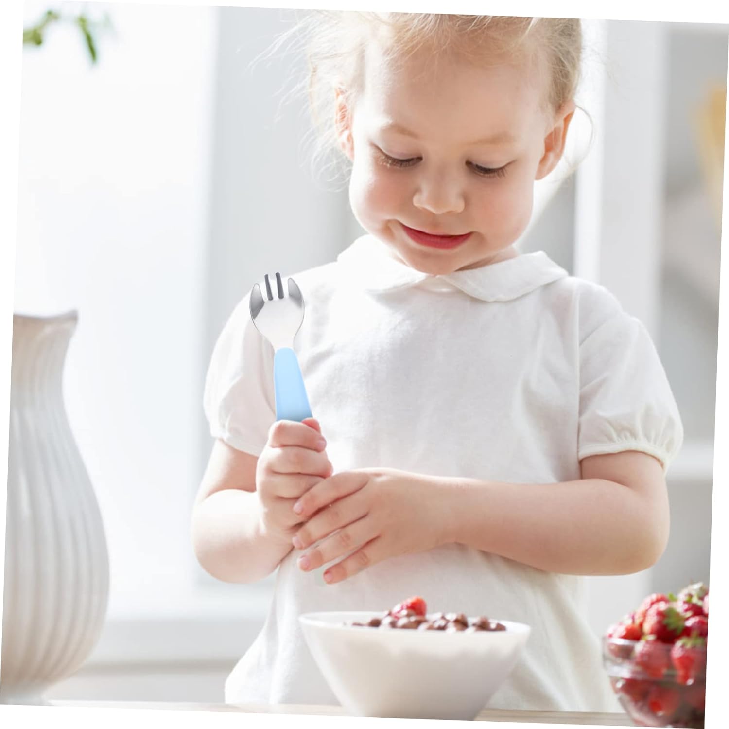 Mikinona Baby Spoon and Fork Set for Safe Feeding